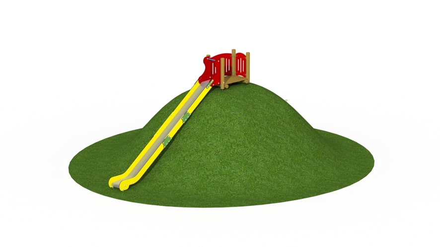 100392-h526r-vanee-europlay-inox-heuvelglijbaan-0.5m-4.6m-rood