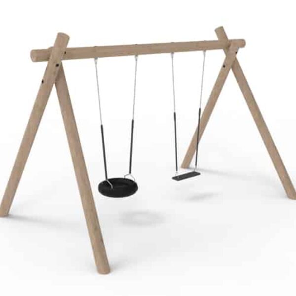 Dubbele Schommel Banden- en Veiligheiszitting Robinia