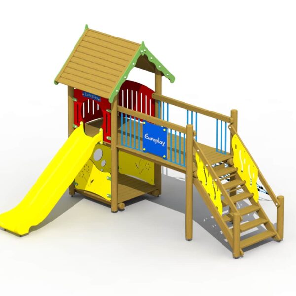 Glijbaan Piratenburch met Kunststof Glijbaan