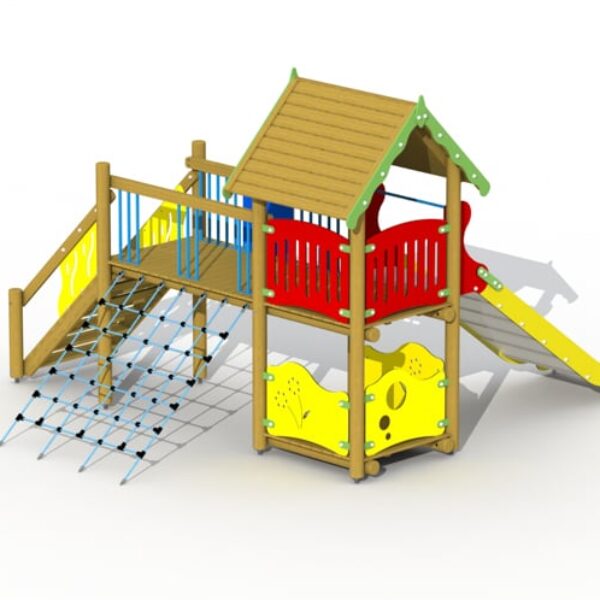 Klimtoestel Piratenburcht RVS Glijbaan