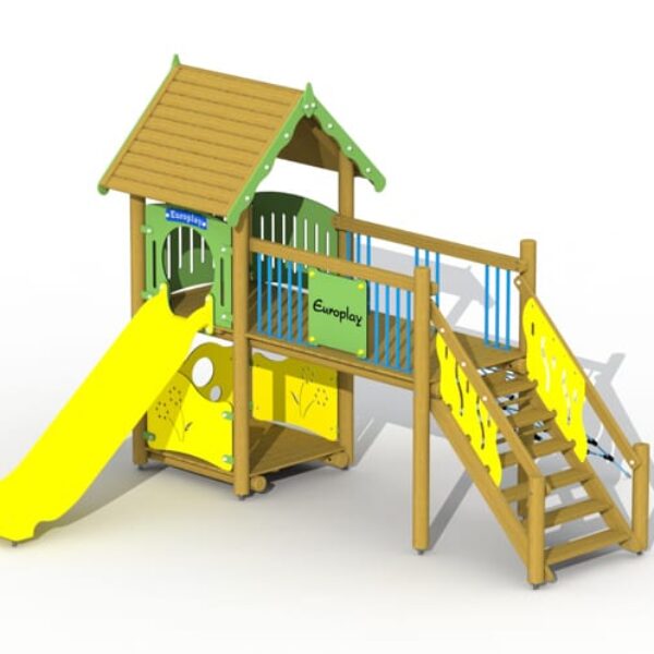 Klimtoestel Piratenburcht met Kunststof Glijbaan