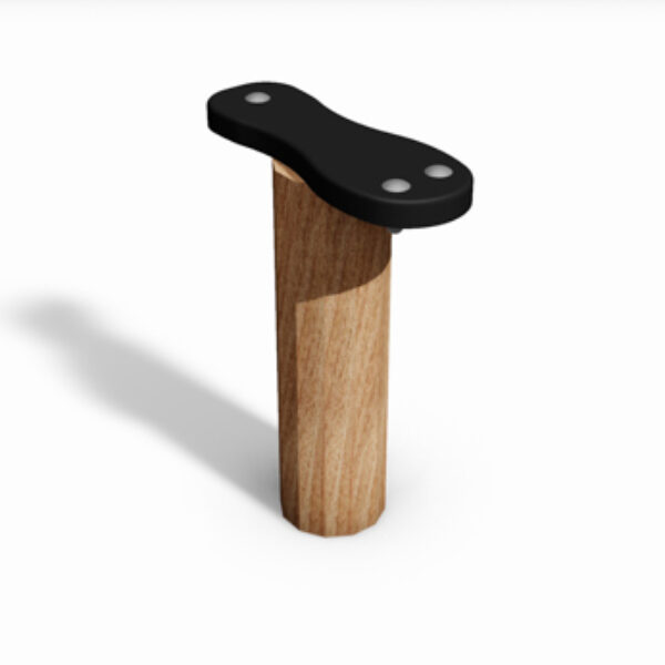 Stappaal Robinia met kunststof voetstap