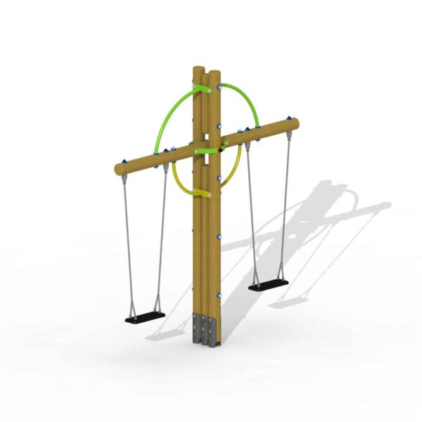 Schommel Kruisschommel Zonder Vlag met 2 Rubberzittingen