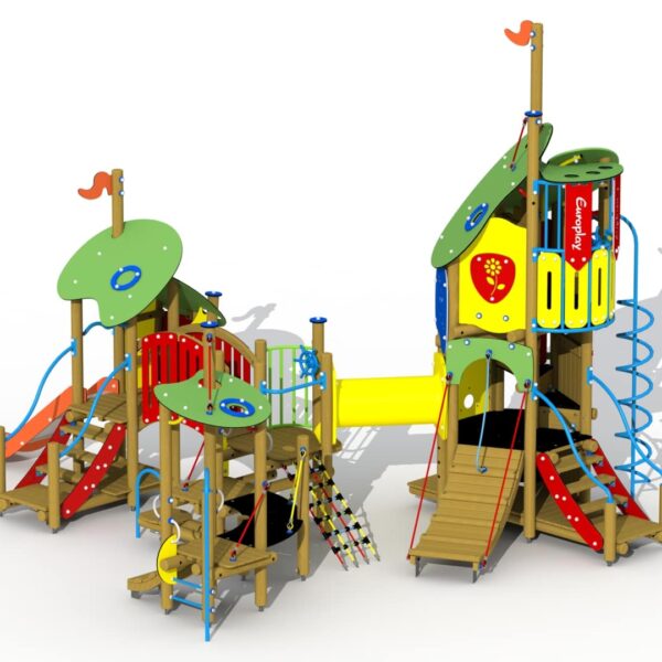 Blauwbaard met RVS Glijbaan en Kunststof Kruipbuis