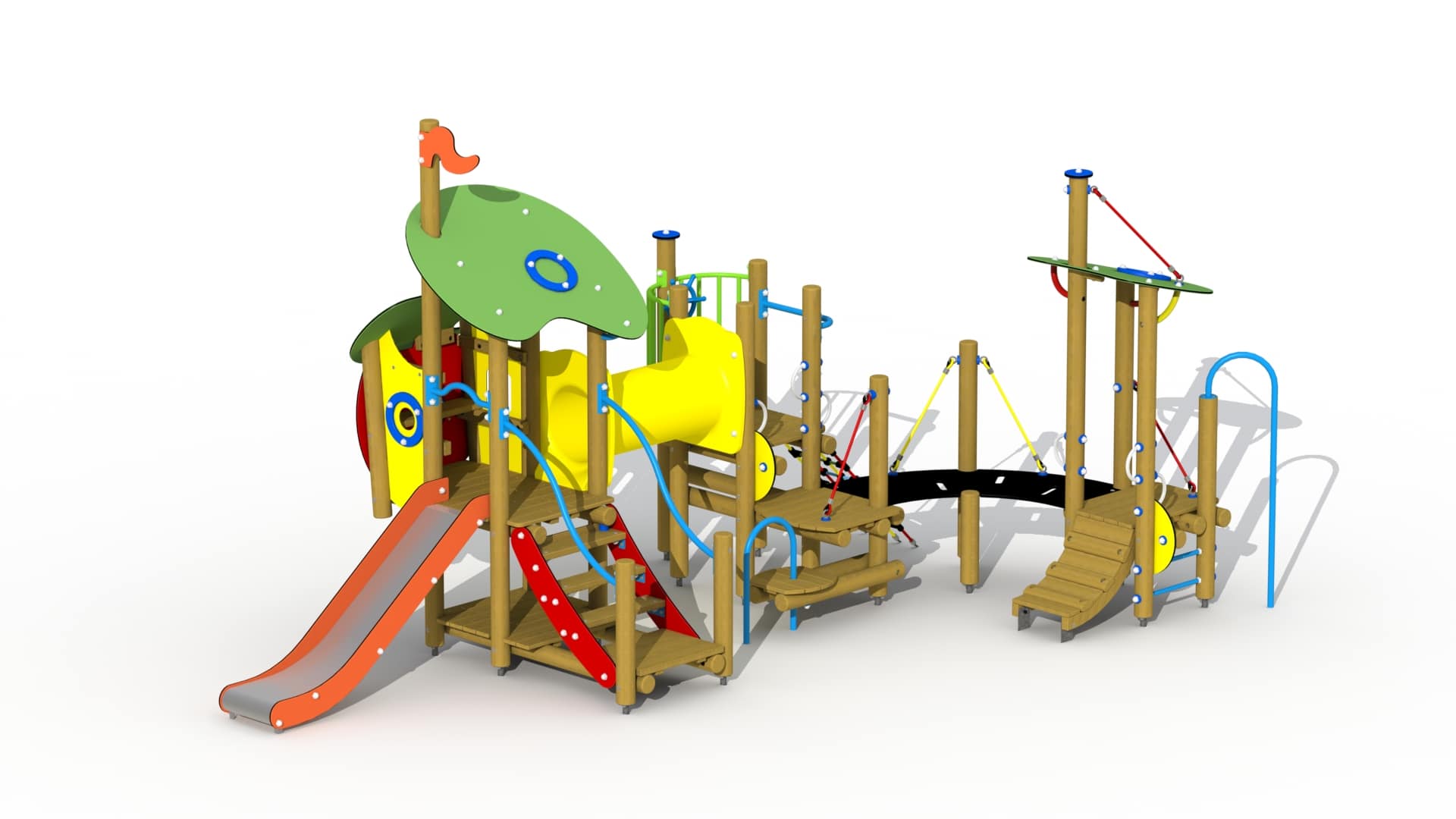 100260-f018a-vanee-europlay-merlijn-de-tovenaar-inox-glijbaan-combinatietoestel-a