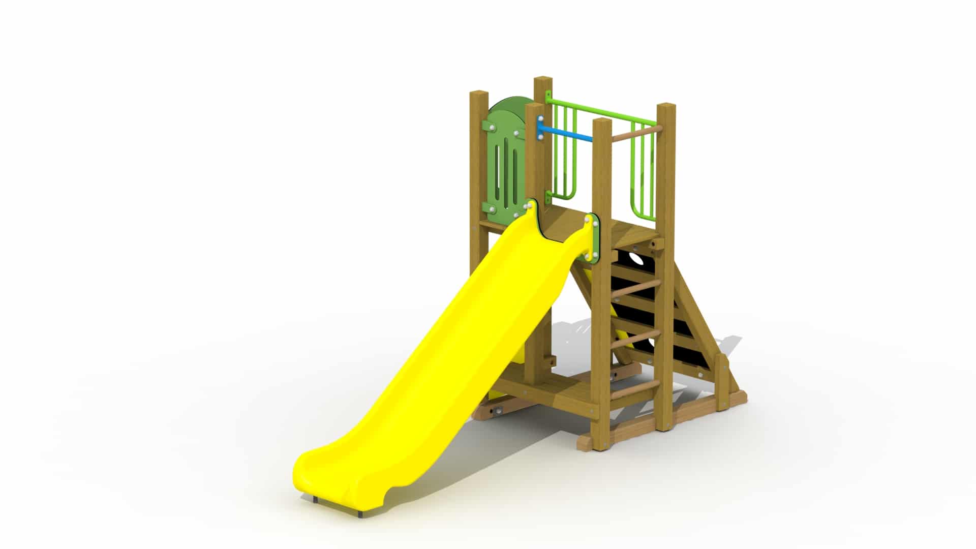 104941-s421ga-vanee-europlay-berghut-kunststof-glijbaan-klimtoestellen-groen-geel-a