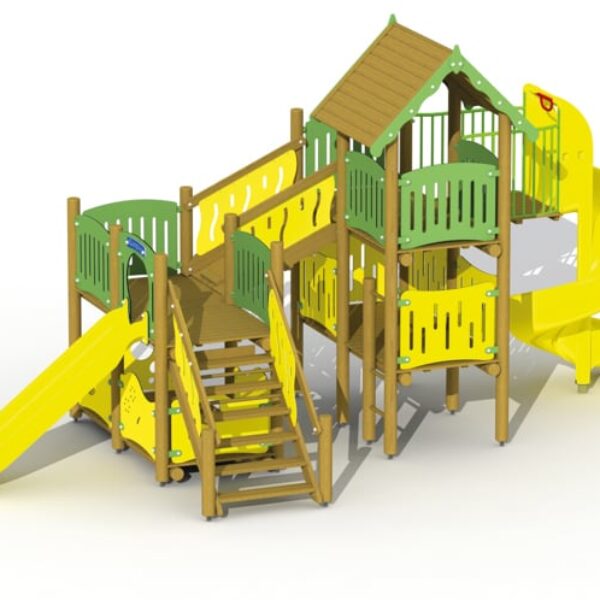 Klimtoestel Zeeroverskasteel met 2 Glijbanen