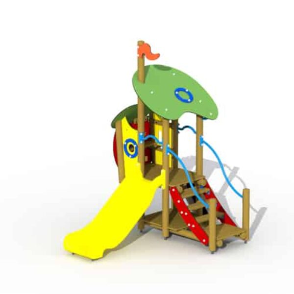 Sneeuwwitje met Klimwand en Kunststof Glijbaan