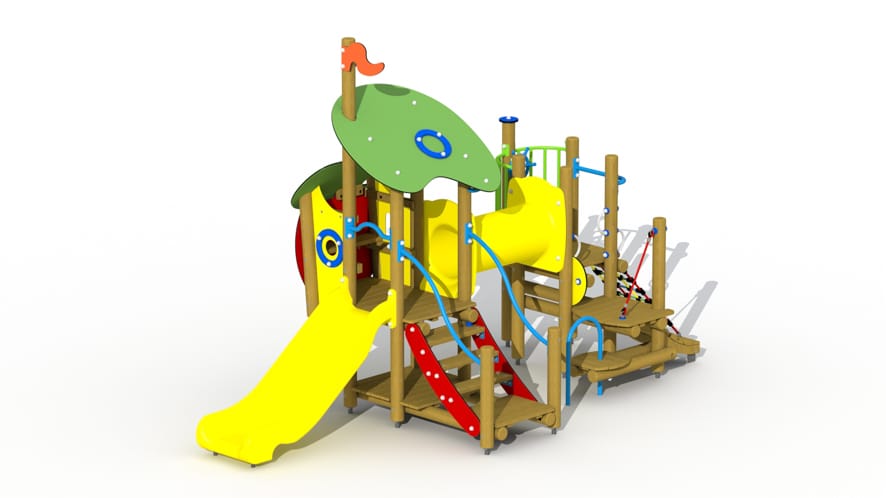 100240-f0191a-belle-en-het-beest-kunststofglijbaan-met-kruiptunnel-combinatietoestel-e