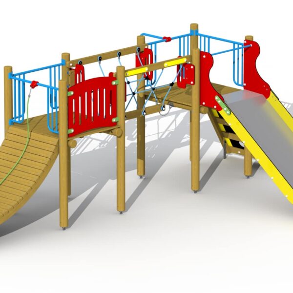 Combinatietoestel Indianendorp RVS Glijbaan