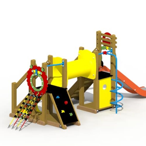 Kleutertoestel Mammoet met RVS Glijbaan