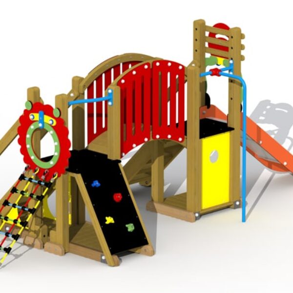 Kleutertoestel Mammoet met RVS Glijbaan