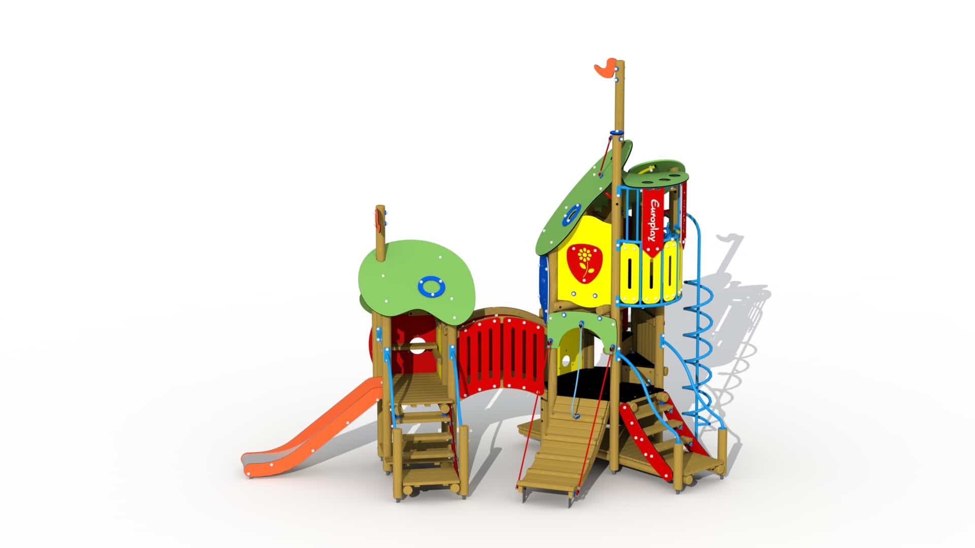 100272-f022a-vanee-europlay-de-kikkerkoning-inox-glijbaan-en-gebogen-brug-combinatietoestel-c