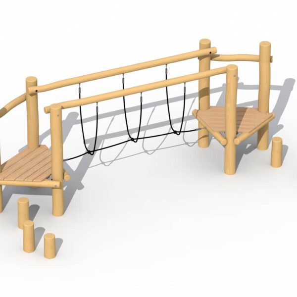Behendigheidsparcours met Touwbrug Robinia