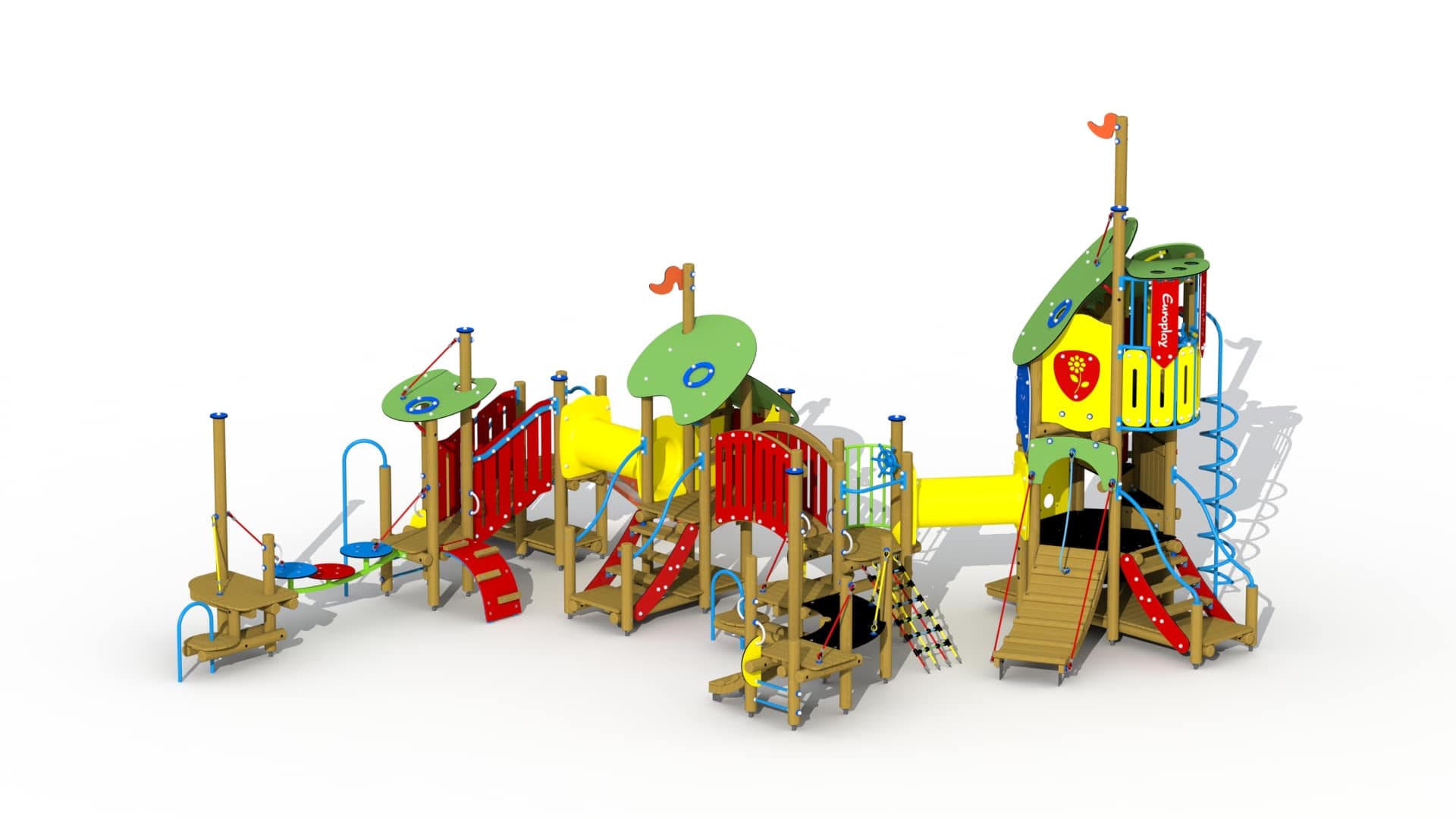 100296-f0145a-vanee-europlay-de-drie-biggetjes-inox-glijbaan-combinatieglijbaan-combinatietoestel-a