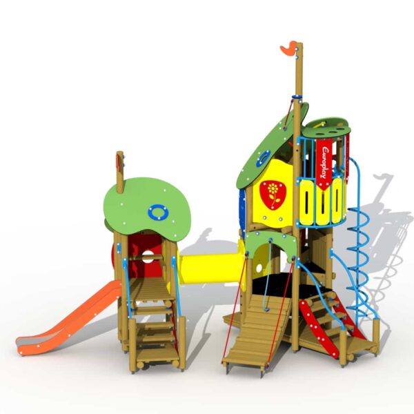 De Kikkerkoning met RVS Glijbaan en Kunststof Kruiptunnel