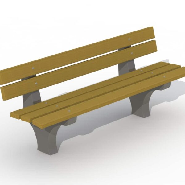 Zitbank met Betonnen Voet en Leuning