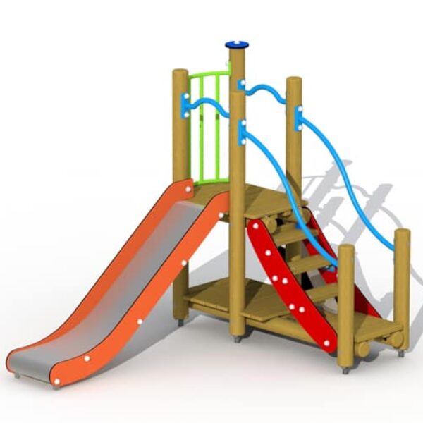 Glijbaan Assepoester met RVS Glijbaan