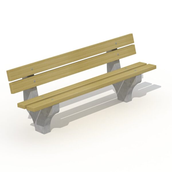 Zitbank met Betonnen Voet en Leuning