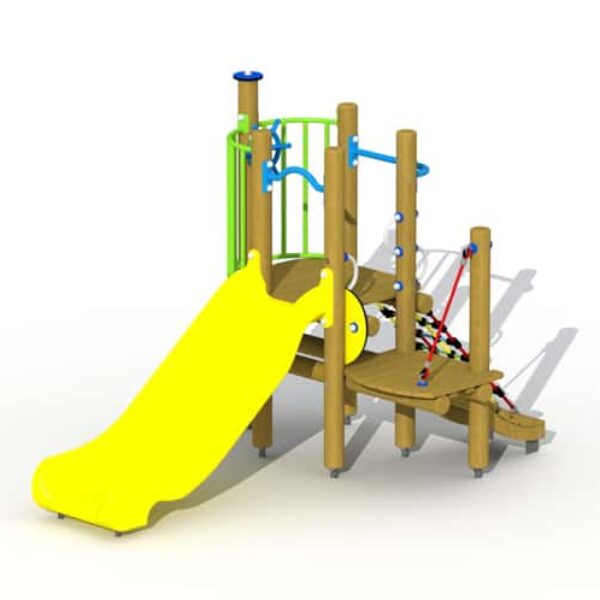 Glijbaan Klimtoestel Peter Pan met Kunststofglijbaan