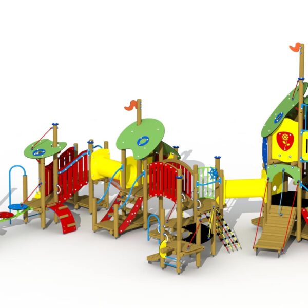 De Drie Biggetjes met RVS Glijbaan