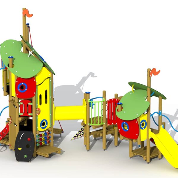 De Klokkenluider van de Notre-Dame met Kunststof Glijbaan