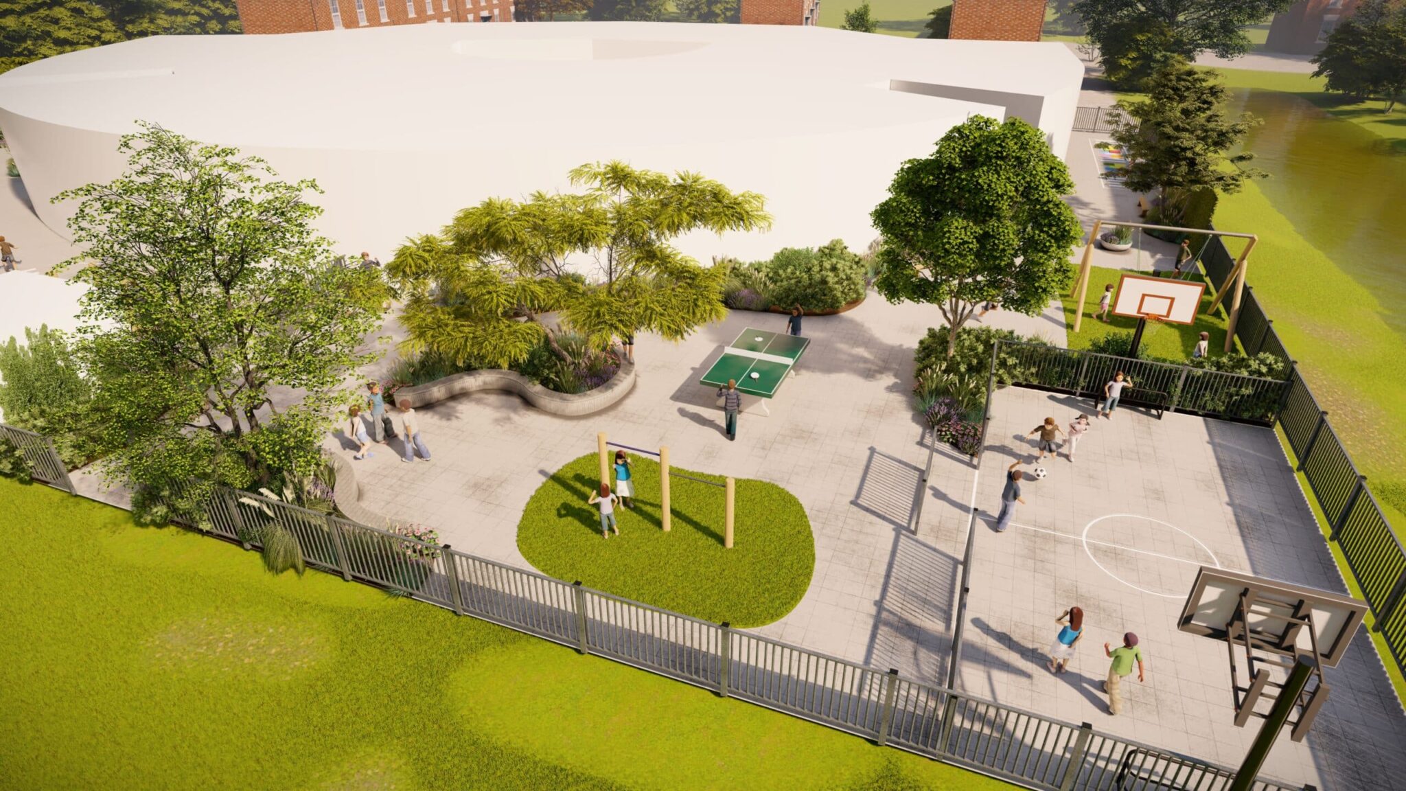 Schoolpleinontwerp bovenbouw