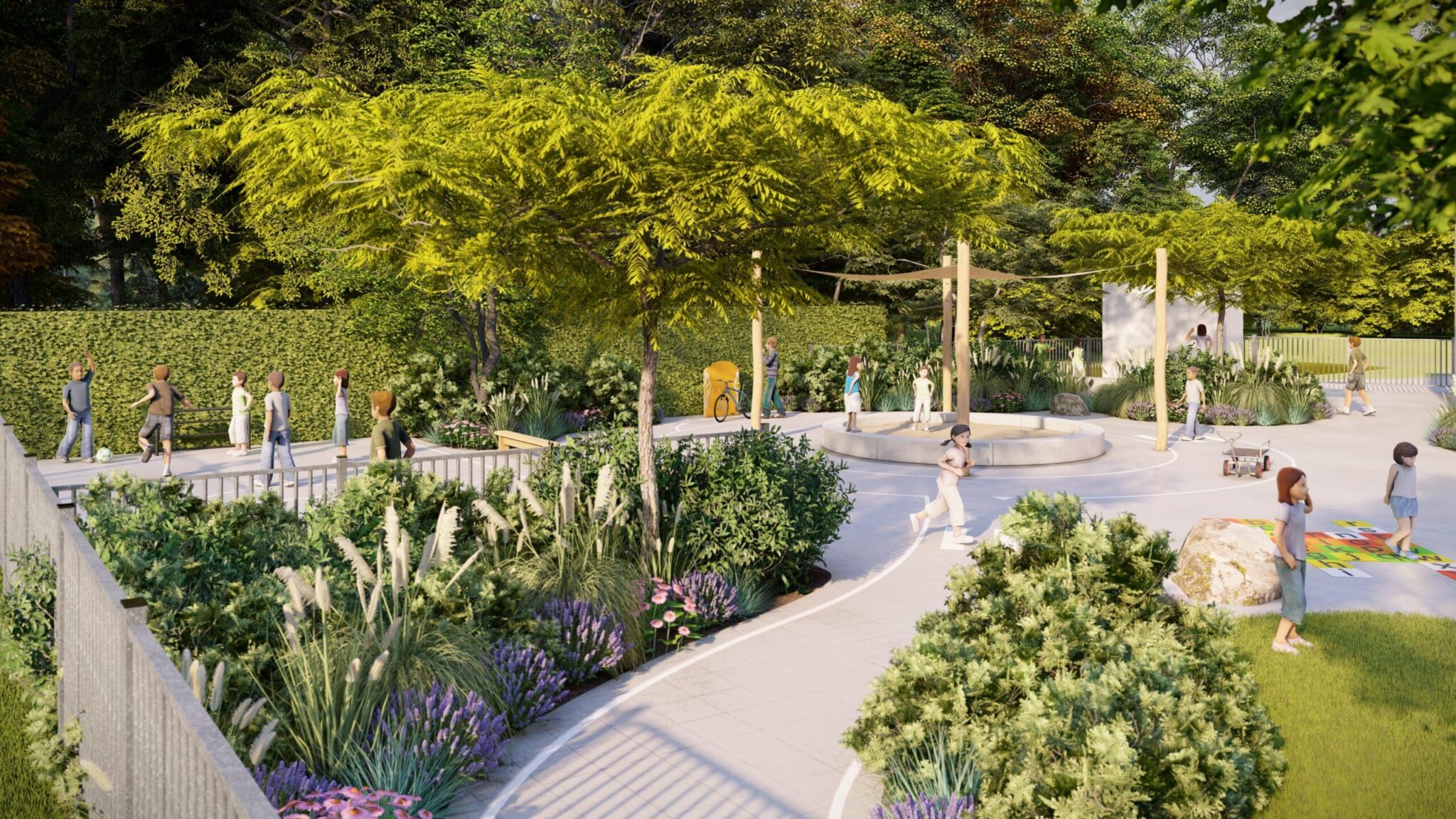 schoolpleinonwerp 3D