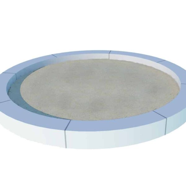 Betonnen zandbak rond M