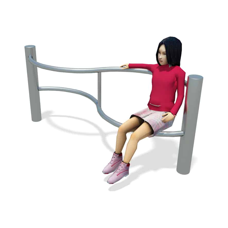 Bankje RVS bankje RVS schoolplein