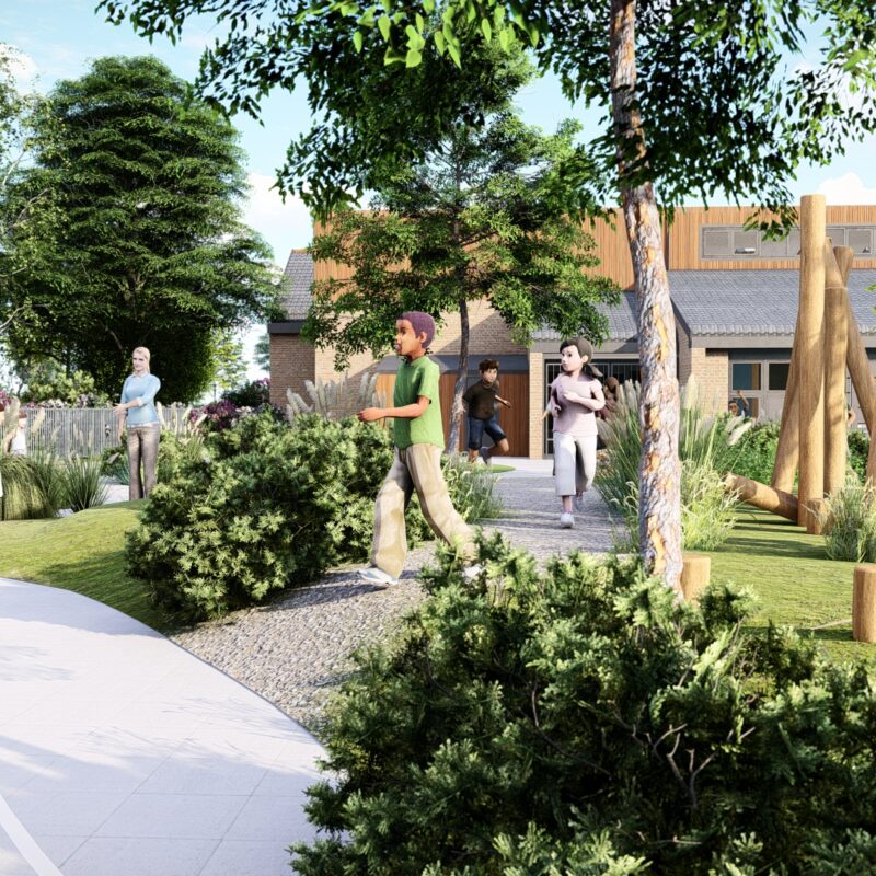 3D ontwerp schoolplein