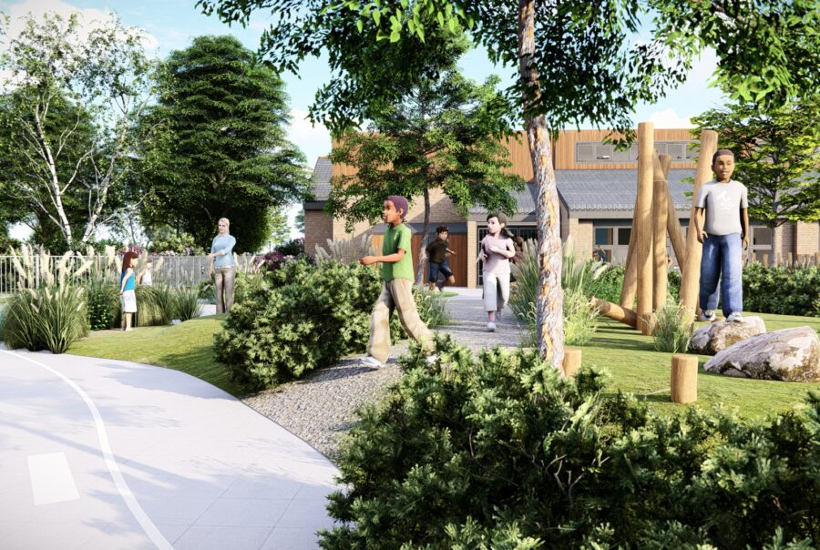 3D ontwerp schoolplein