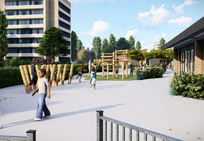 Rehobothschool - 3D shot 1_5 - Photo schoolpleinontwerp 3D