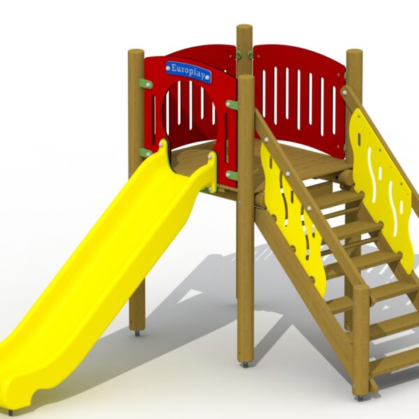 Klimtoestel Glijtoren met Kunststof Glijbaan