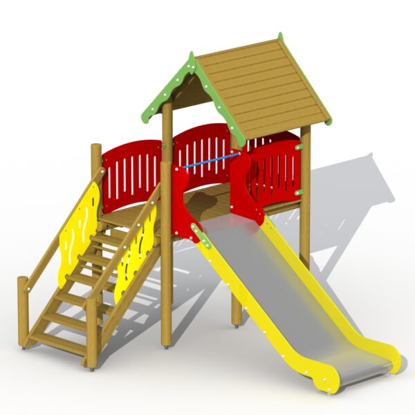 Klimtoestel Paalwoning RVS Glijbaan