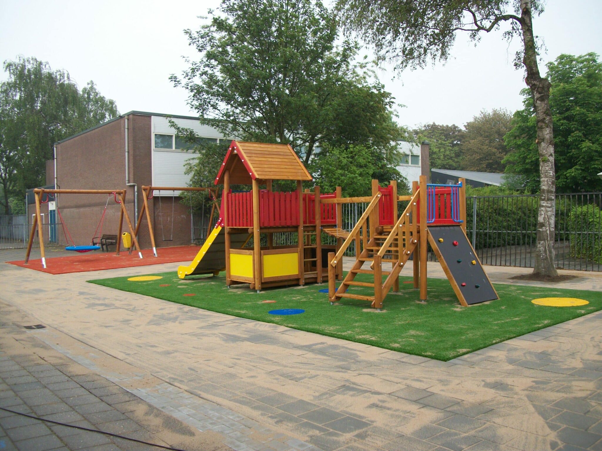 Speelplaats die gebouwd is in 2020