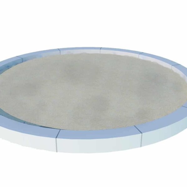 Betonnen zandbak rond L