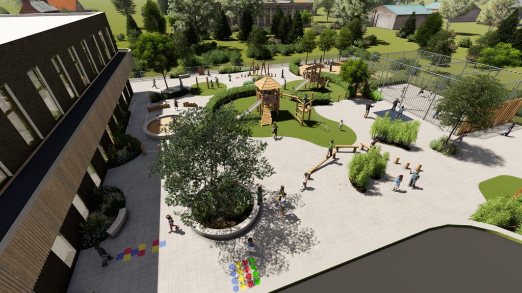 3D ontwerp schoolplein