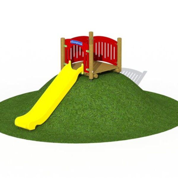 Heuvelglijbaan Kunststof Geel (0,6m breed glijlengte 2,3m)