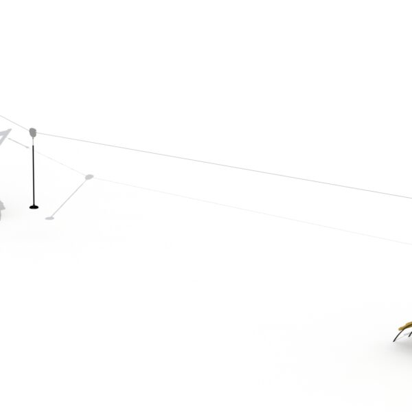 Metalen Kabelbaan met 2 Platformen