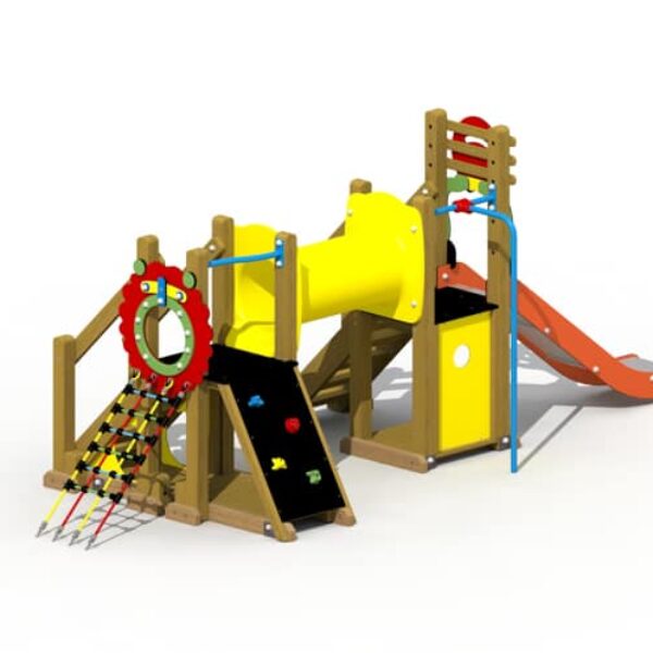 Kleutertoestel Mammoet met RVS Glijbaan