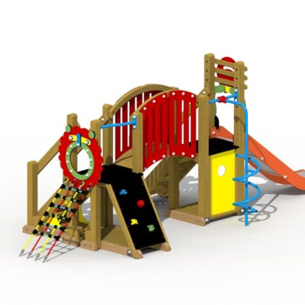 Kleutertoestel Mammoet met RVS Glijbaan