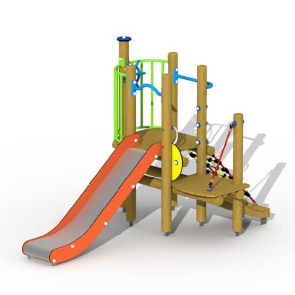 Glijbaan Klimtoestel Peter Pan met RVS Glijbaan