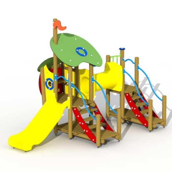 De Wolf en de zeven Geitjes met Kunststof Kruipbuis en Glijbaan