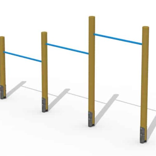 Duikelrek Hout met 3 Rekstokken