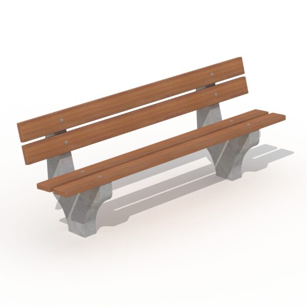 Zitbank met Betonnen Voet en Leuning