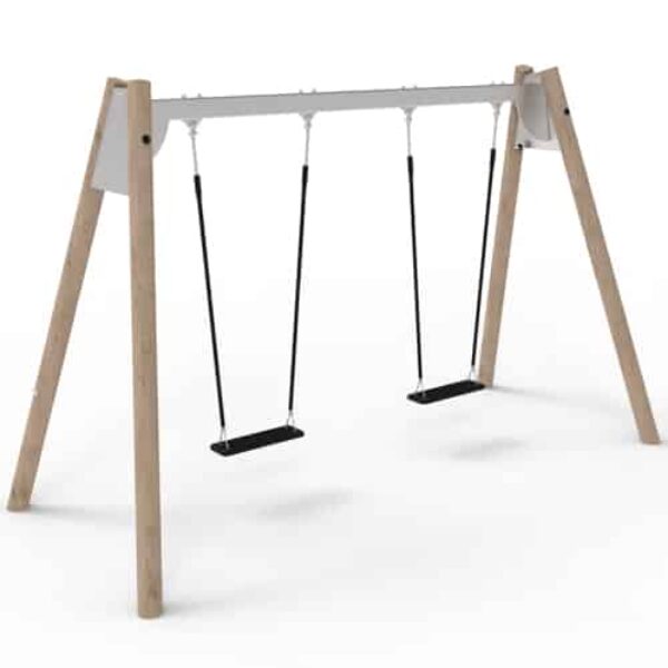Dubbele Schommel Robinia met Stalen Frame
