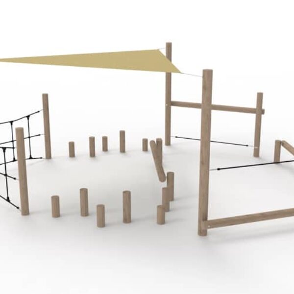 Balanceerparcours Robinia klein met Schaduwdoek