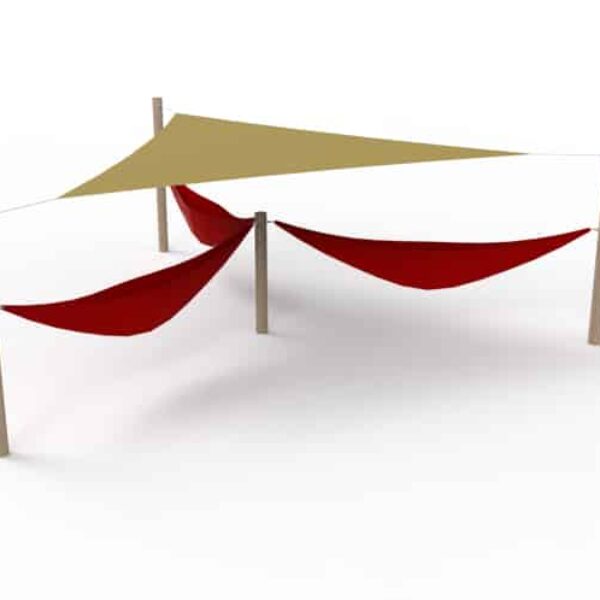 Chillplek Hangmat driedelig met Schaduwdoek